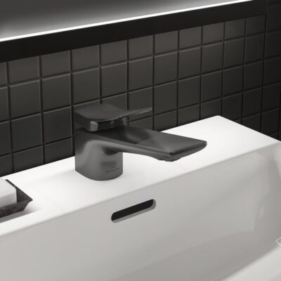 Ideal Standard Conca wastafelkraan met trekstang-afvoergarnituur grijs magnetisch BC753A5 4