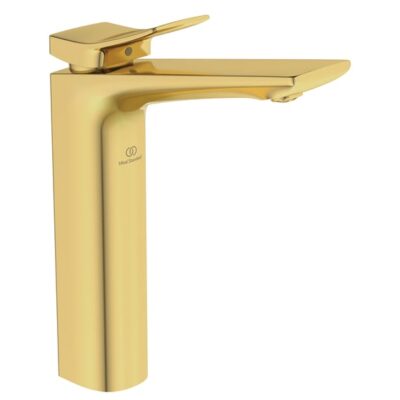 Ideal Standard Conca wastafelkraan met verhoogd kraanlichaam goud geborsteld BC758A2 6