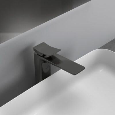 Ideal Standard Conca wastafelkraan met verhoogd kraanlichaam grijs magnetisch BC758A5 4