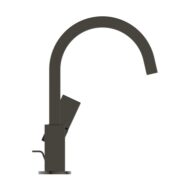 Ideal Standard Extra wastafelkraan met trekstang-afvoergarnituur grijs magnetisch BD504A5