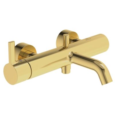 Ideal Standard Joy eengreeps opbouw badmengkraan 2 verbruikers goud geborsteld BC786A2 5