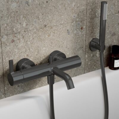 Ideal Standard Joy eengreeps opbouw badmengkraan 2 verbruikers grijs magnetisch BC786A5 4