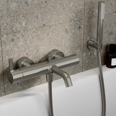 Ideal Standard Joy eengreeps opbouw badmengkraan 2 verbruikers zilver storm BC786GN 4