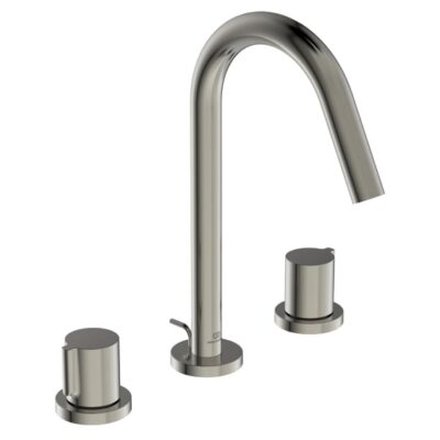 Ideal Standard Joy wastafelkraan met trekstang-afvoergarnituur zilver storm BC783GN 4
