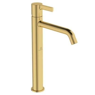 Ideal Standard Joy wastafelkraan met verhoogd kraanlichaam goud geborsteld BC782A2 5