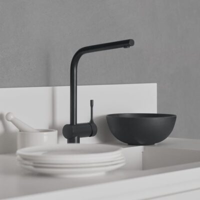 Ideal Standaard Ceralook zwarte draaibare keukenmengkraan BC174XG 6