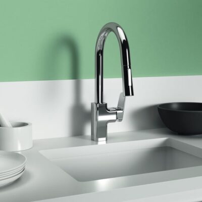 Ideal Standaard Ceraplan Flexibele Draaibare Uittrekbare Keukenmengkraan 2-standen Chroom BD338AA 4
