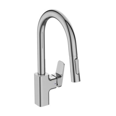 Ideal Standaard Ceraplan Flexibele Draaibare Uittrekbare Keukenmengkraan 2-standen Chroom BD338AA 5