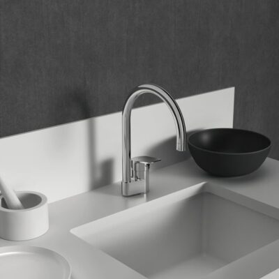 Ideal Standaard Ceraplan hoge uitloop keukenmengkraan draaibaar chroom BD339AA 8