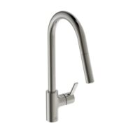 Ideale Standaard Gusto keukenmengkraan 2-functie-douche uittrekbaar zilver storm BD416GN Ideale Standaard Gusto keukenmengkraan 2-functie-douche uittrekbaar zilver storm BD416GN