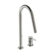 Ideale Standaard Gusto keukenmengkraan 2-gats uitloop 2-functie handdouche zilver storm BD424GN Ideale Standaard Gusto keukenmengkraan 2-gats uitloop 2-functie handdouche zilver storm BD424GN