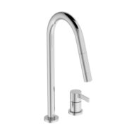 Ideale Standaard Gusto keukenmengkraan 2-gats uittrekbaar rond chroom BD424AA Ideale Standaard Gusto keukenmengkraan 2-gats uittrekbaar rond chroom BD424AA