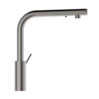 Ideal Standaard Gusto keukenmengkraan L-uitloop zeepuitloop haaks draaibaar zilver Storm A7817GN 4