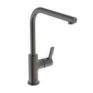 Ideale Standaard Gusto keukenmengkraan magnetisch grijs L-uitloop BD418A5 Ideale Standaard Gusto keukenmengkraan magnetisch grijs L-uitloop BD418A5