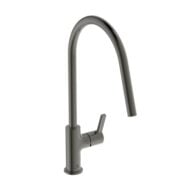 Ideale Standaard Gusto keukenmengkraan rond draaibaar grijs magnetisch BD408A5 Ideale Standaard Gusto keukenmengkraan rond draaibaar grijs magnetisch BD408A5