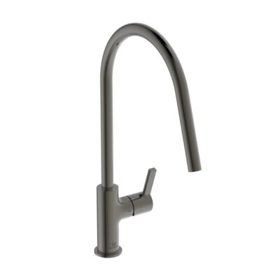 Ideale Standaard Gusto keukenmengkraan rond draaibaar grijs magnetisch BD408A5 7 Ideale Standaard Gusto keukenmengkraan rond draaibaar grijs magnetisch BD408A5 7