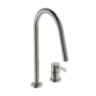 Ideale Standaard Gusto keukenmengkraan rond draaibaar zilver Storm BD422GN Ideale Standaard Gusto keukenmengkraan rond draaibaar zilver Storm BD422GN