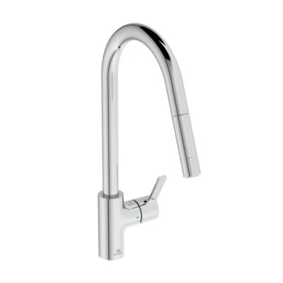 Ideale Standaard Gusto keukenmengkraan uitloop 2-functie-douche rond draaibaar uittrekbaar 2 standen chroom BD416AA 6 Ideale Standaard Gusto keukenmengkraan uitloop 2-functie-douche rond draaibaar uittrekbaar 2 standen chroom BD416AA 6