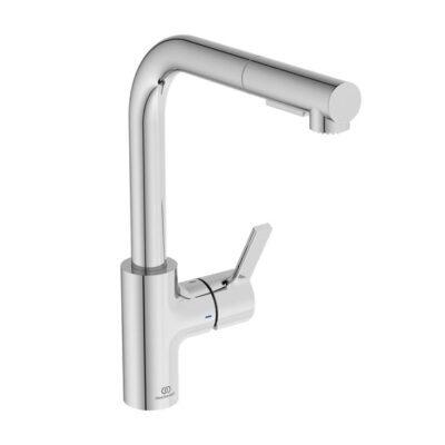 Ideal Standaard Gusto keukenmengkraan uitloop 2L-uitloop 2F-douche draaibaar uittrekbaar chroom BD420AA 6