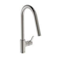 Ideale Standaard Gusto keukenmengkraan uitloop draaibaar uittrekbaar zilver Storm BD414GN Ideale Standaard Gusto keukenmengkraan uitloop draaibaar uittrekbaar zilver Storm BD414GN