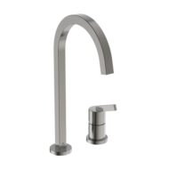 Ideale Standaard Gusto keukenmengkraan vierkante uitloop draaibaar zilver Storm BD423GN Ideale Standaard Gusto keukenmengkraan vierkante uitloop draaibaar zilver Storm BD423GN