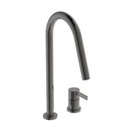 Ideale Standaard Gusto magnetisch grijs 2-gats keukenmengkraan 2-functie handdouche uittrekbaar 2-standen BD424A5 Ideale Standaard Gusto magnetisch grijs 2-gats keukenmengkraan 2-functie handdouche uittrekbaar 2-standen BD424A5