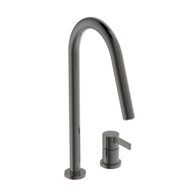 Ideale Standaard Gusto magnetisch grijs 2-gats keukenmengkraan 2-functie handdouche uittrekbaar 2-standen BD424A5 7 Ideale Standaard Gusto magnetisch grijs 2-gats keukenmengkraan 2-functie handdouche uittrekbaar 2-standen BD424A5 7