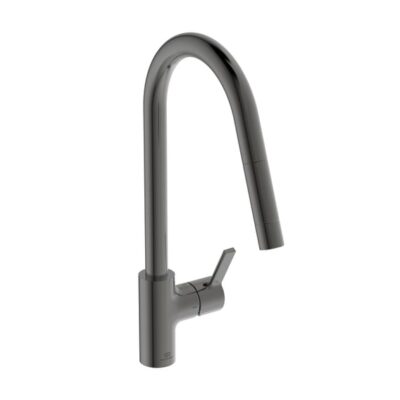 Ideale Standaard Gusto magnetische grijze keukenmengkraan draaibaar uittrekbaar BD414A5 7 Ideale Standaard Gusto magnetische grijze keukenmengkraan draaibaar uittrekbaar BD414A5 7