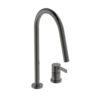 Ideale Standaard Gusto magnetische grijze keukenmengkraan rond draaibaar BD422A5 Ideale Standaard Gusto magnetische grijze keukenmengkraan rond draaibaar BD422A5