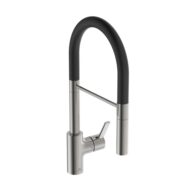 Ideale Standaard Gusto Semi-Pro keukenmengkraan 2-functiesproeier uittrekbaar zilver storm BD417GN Ideale Standaard Gusto Semi-Pro keukenmengkraan 2-functiesproeier uittrekbaar zilver storm BD417GN