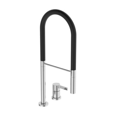 Ideal Standaard Gusto Semi-Pro keukenmengkraan 2-gats 2-functiesproeier uittrekbaar chroom BD425AA 8