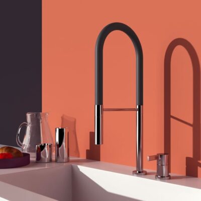 Ideal Standaard Gusto Semi-Pro keukenmengkraan 2-gats 2-functiesproeier uittrekbaar chroom BD425AA 11