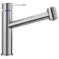 Blanco Ambis-S RVS geborsteld keukenmengkraan met diagonaal draaibare uittrekbare uitloop 2 standen 523119 Blanco Ambis-S RVS geborsteld keukenmengkraan met diagonaal draaibare uittrekbare uitloop 2 standen 523119