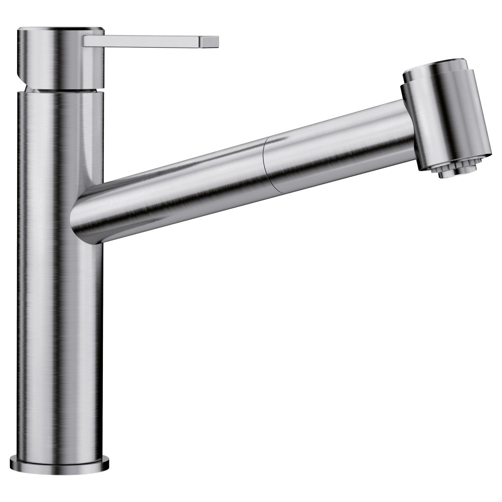 Blanco Ambis-S RVS geborsteld keukenmengkraan met diagonaal draaibare uittrekbare uitloop 2 standen 523119 3