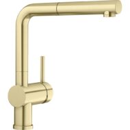 Blanco LINUS-S haakse keukenmengkraan met draaibare uitloop en sproeislang – Goud Satijn 526684 7 Blanco LINUS-S haakse keukenmengkraan met draaibare uitloop en sproeislang – Goud Satijn 526684 7