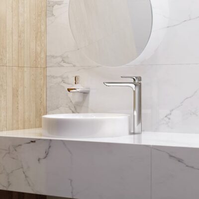 Kludi AMEO wastafelkraan met verhoogde kraanlichaam chroom 412960575 4