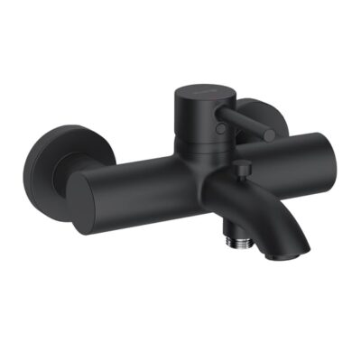 Kludi BOZZ eengreeps opbouw badmengkraan 2 verbruikers mat-zwart 386913976 4