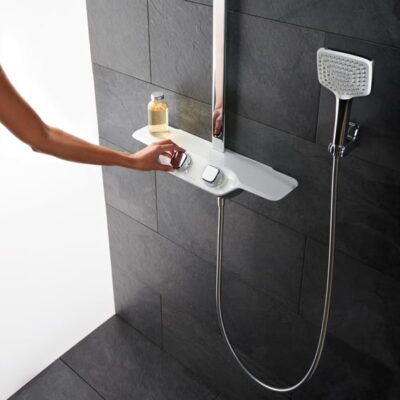 Kludi COCKPIT thermostatische opbouw regendoucheset 400 x 260 mm chroom wit 8020091-00 5