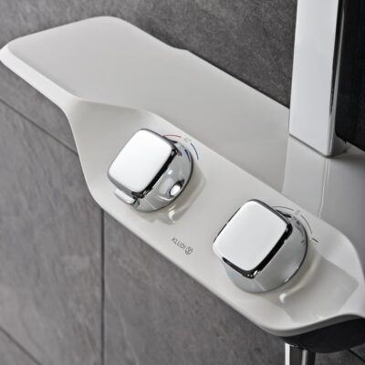 Kludi COCKPIT thermostatische opbouw regendoucheset 400 x 260 mm chroom wit 8020091-00 8