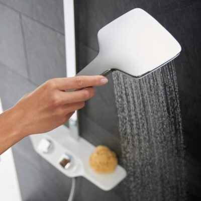 Kludi COCKPIT thermostatische opbouw regendoucheset 400 x 260 mm chroom wit 8020091-00 9