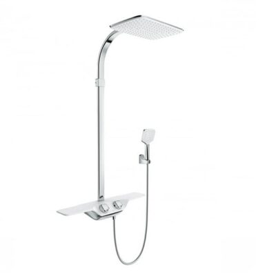 Kludi COCKPIT thermostatische opbouw regendoucheset 400 x 260 mm chroom wit 8020091-00 11