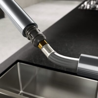 Kludi L-Steel uittrekbare keukenmengkraan RVS geborsteld 45851F877 9