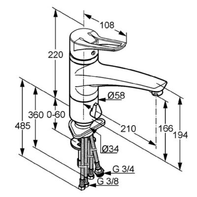 Kludi MX eenhendel keukenmengkraan draaibaar met apparaat aansluiting chroom 399070562 4