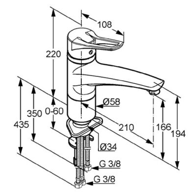 Kludi MX spoelbak lagedruk eenhandsmengkraan draaibaar chroom 399050562 4