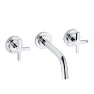 Kludi Nova Fonte Classic retro inbouw wastafelmengkraan 18cm kruisgreep chroom 201440520