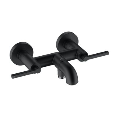 Kludi Nova Fonte Puristic retro badmengkraan opbouw zwart met dichte grepen en tweegreeps bediening 205403915 7