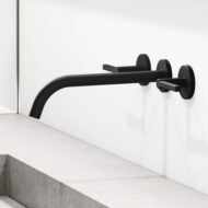 Kludi Nova Fonte Puristic wandinbouw eengreeps mengkraan 24cm mat-zwart kruisgreep 201463915 Kludi Nova Fonte Puristic wandinbouw eengreeps mengkraan 24cm mat-zwart kruisgreep 201463915