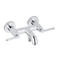 Kludi Nova Fonte Puristic wandopbouw badmengkraan met dichte grepen en keramische afsluiting chroom 205400515 Kludi Nova Fonte Puristic wandopbouw badmengkraan met dichte grepen en keramische afsluiting chroom 205400515