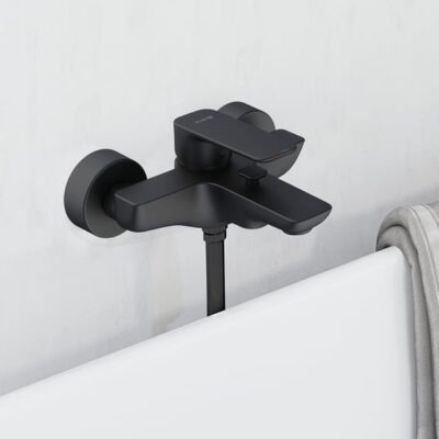 Kludi PURE&STYLE eengreeps opbouw badmengkraan 2 verbruikers mat-zwart 406813975 4