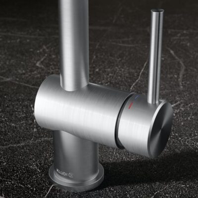 Kludi Steel eenhendel keukenmengkraan draaibaar geborsteld roestvrij staal 45803F877 8